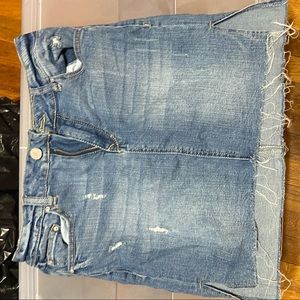 High rise Jean Skirt